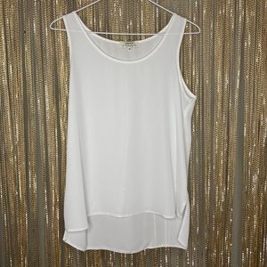 Papaya white tank top